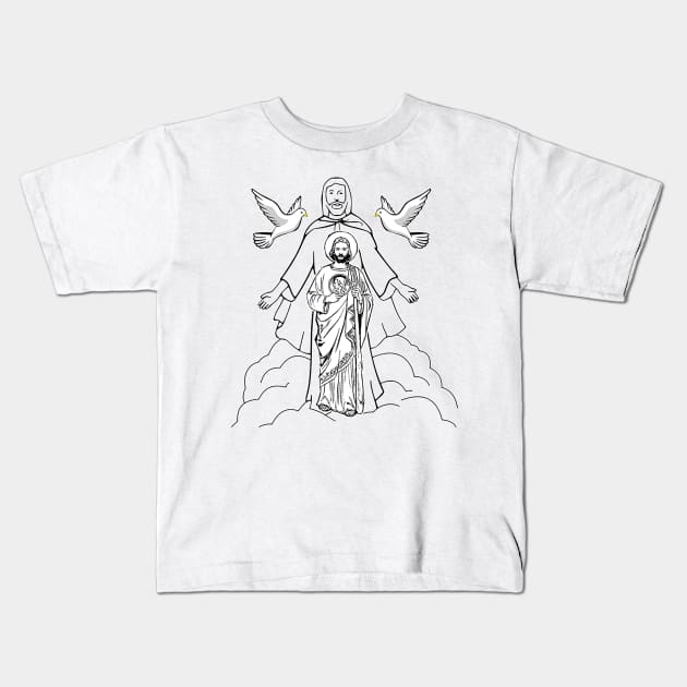 St. Jude Thaddeus the apostle and the Most Holy Saint Francis Kids T-Shirt by Marccelus